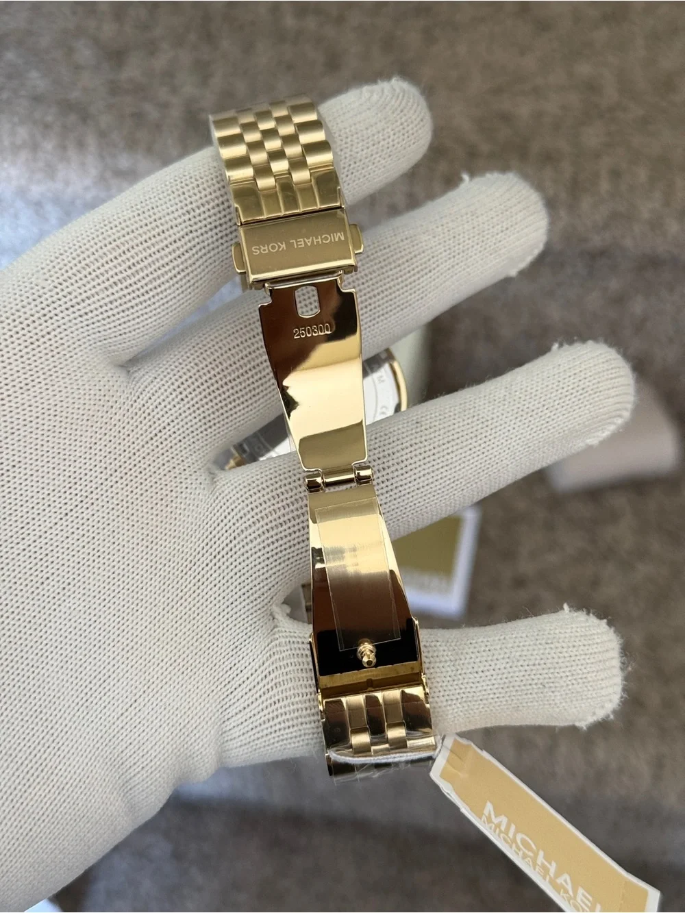 Michael Kors Gold Stainless Steel Chronograph Watch Womens 38mm dial